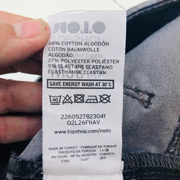 [Topshop] Black/Blue Checkered Leigh Skinny Pants - Picture 6 of 8